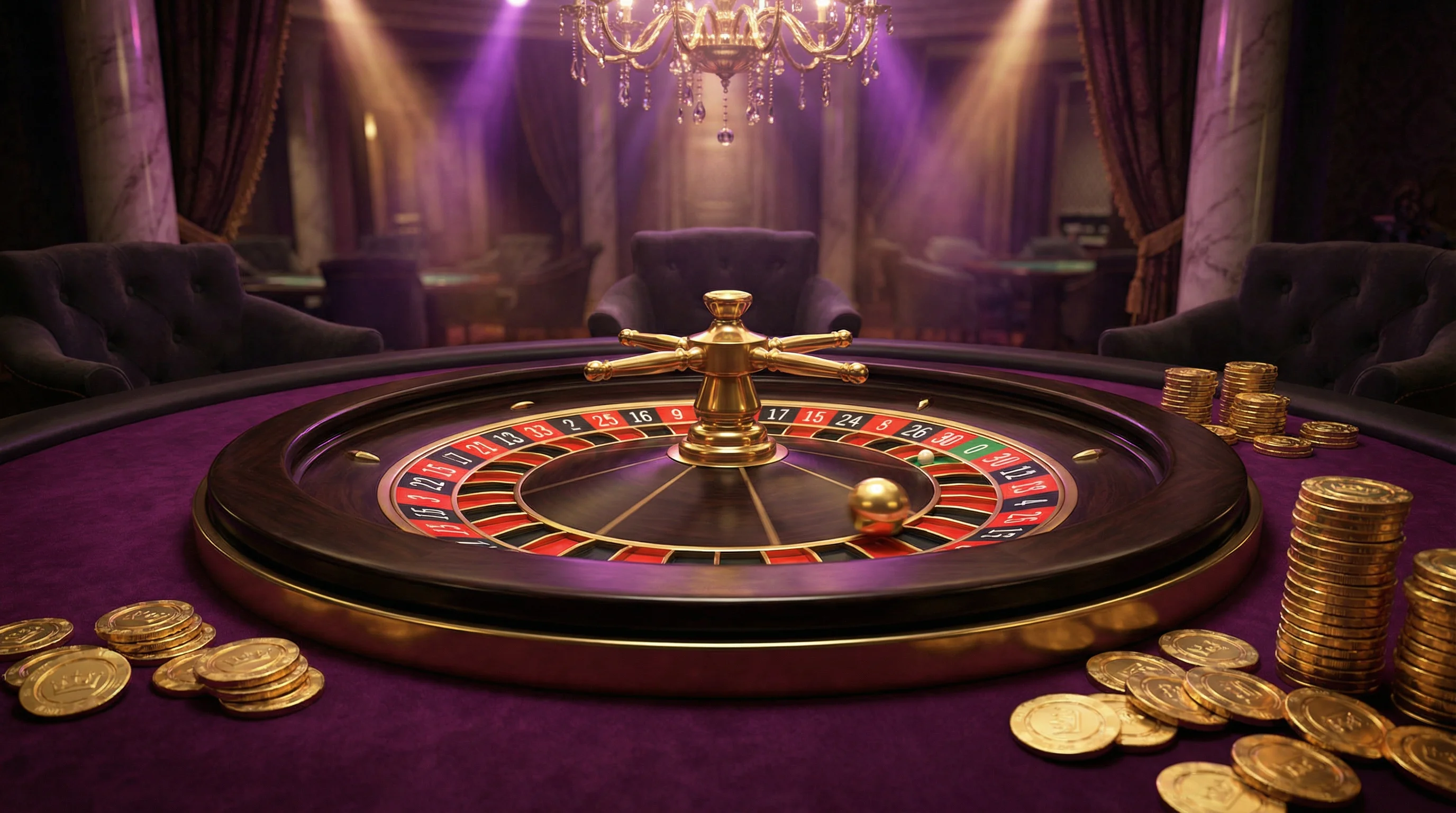 Roleta europeia com bola dourada no aaabet